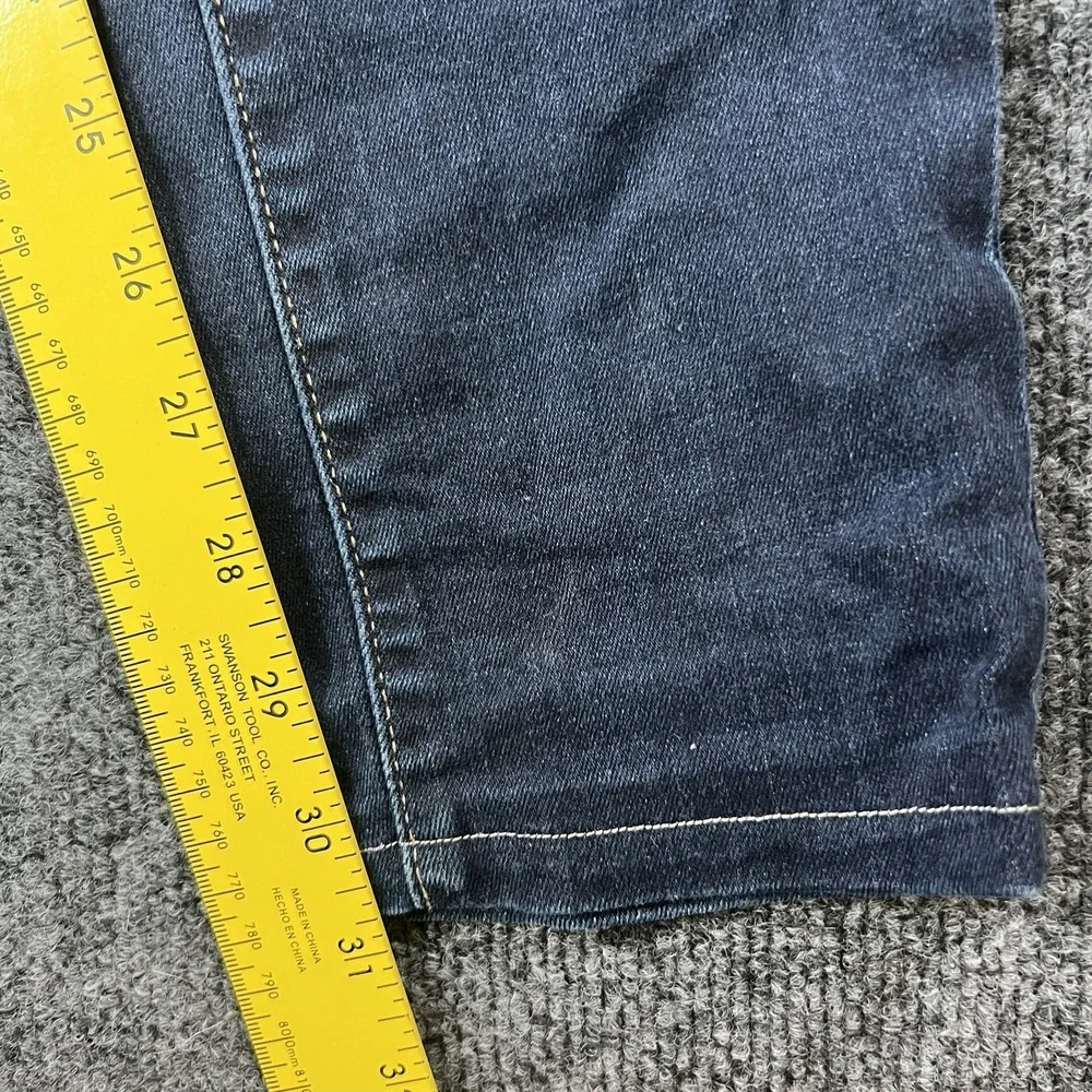 Levi's 711 Skinny Jeans‎ Women W30 L31 Dark Wash Stretch Blue Repaired Read